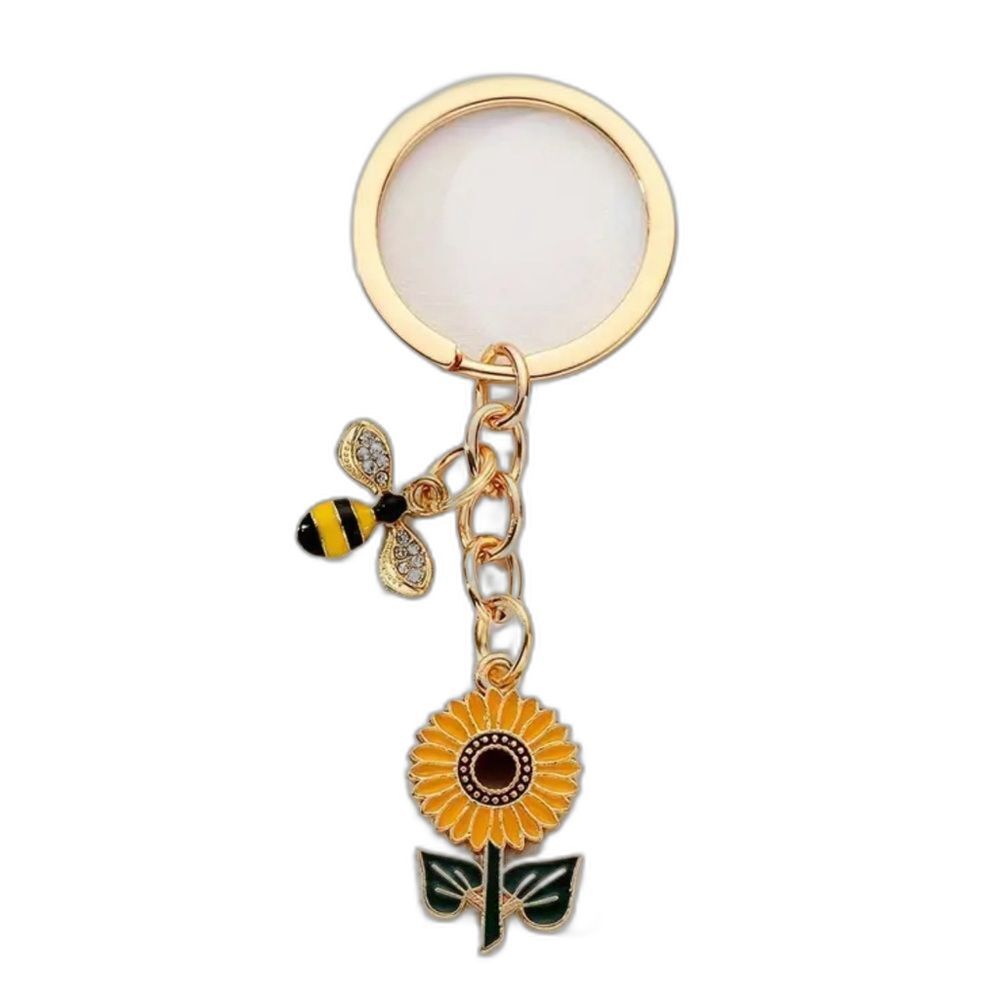 BAG CHARM Bee and Sunflower